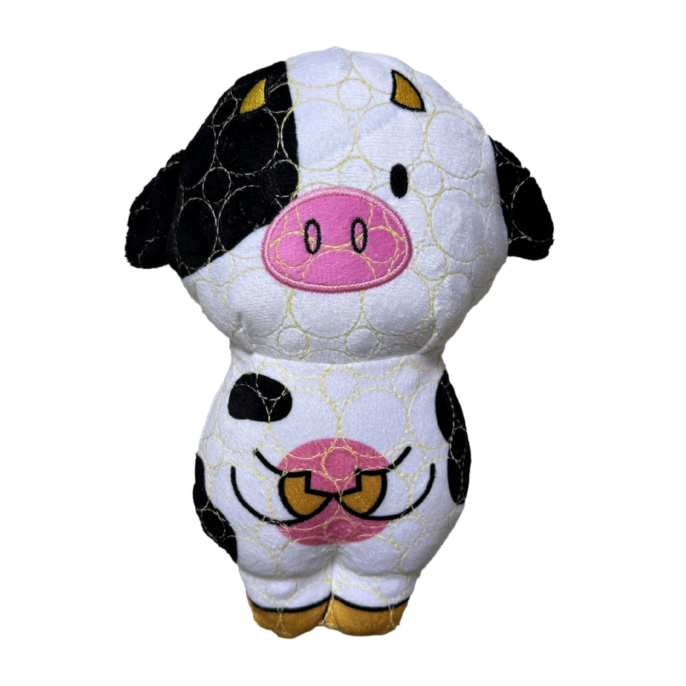 Bite Force cow toy with squeaker for indoor and outdoor play