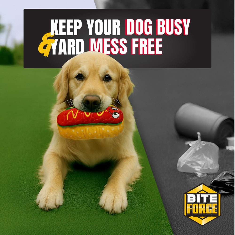 Bite Force cuddle partner with durable construction for anxious puppies