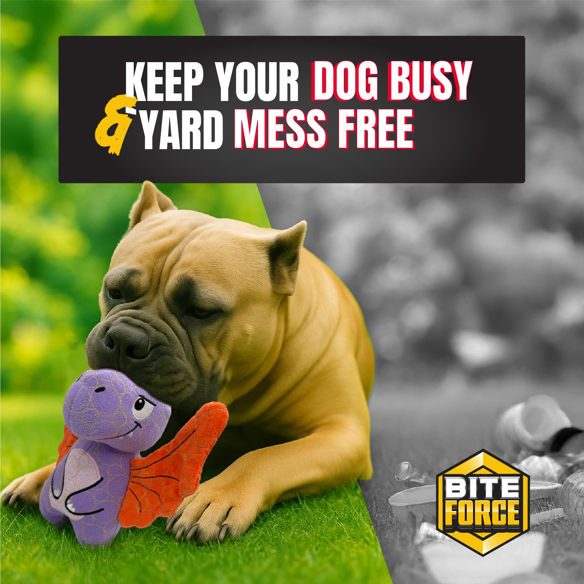 Bite Force dino toy ideal as a holiday or birthday gift for dogs