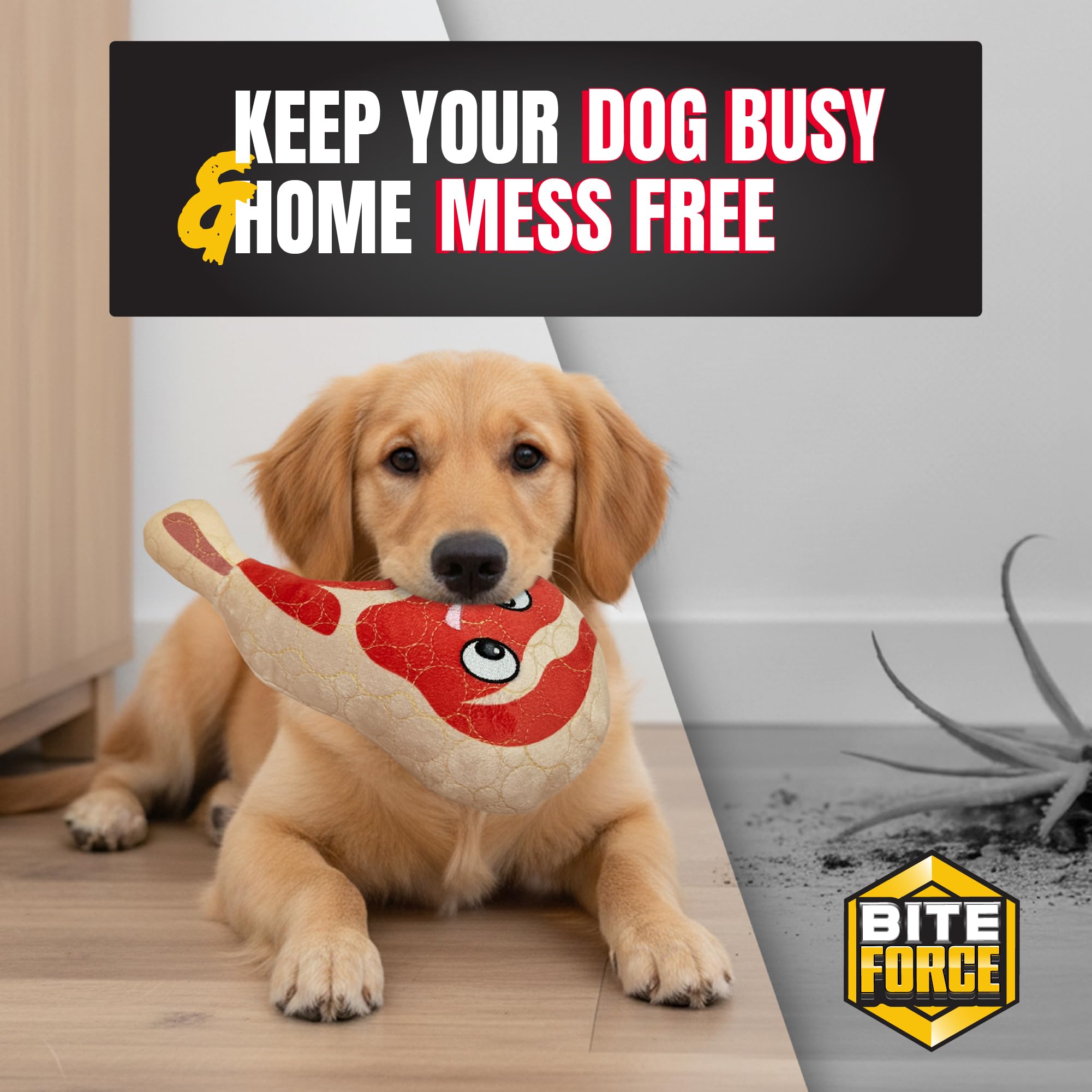 Bite Force holiday durable dog toy perfect for gifts and celebrations.