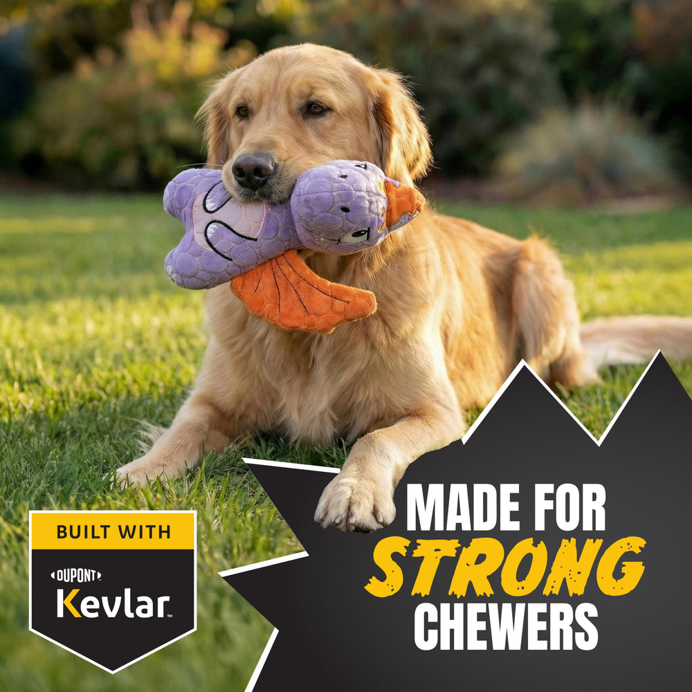 Bite Force kevlar-reinforced toy closeup emphasizing durability and long chew sessions