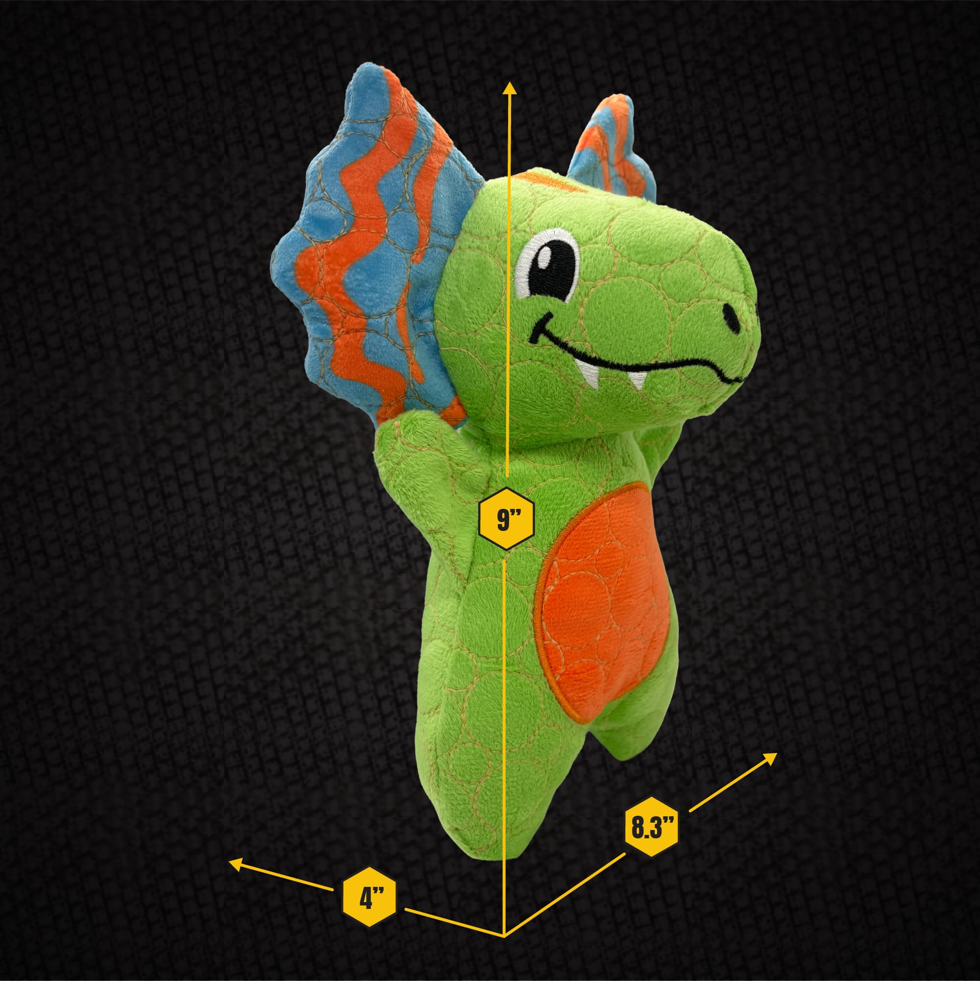 Bite Force large green dino toy ideal for big dogs and fetch