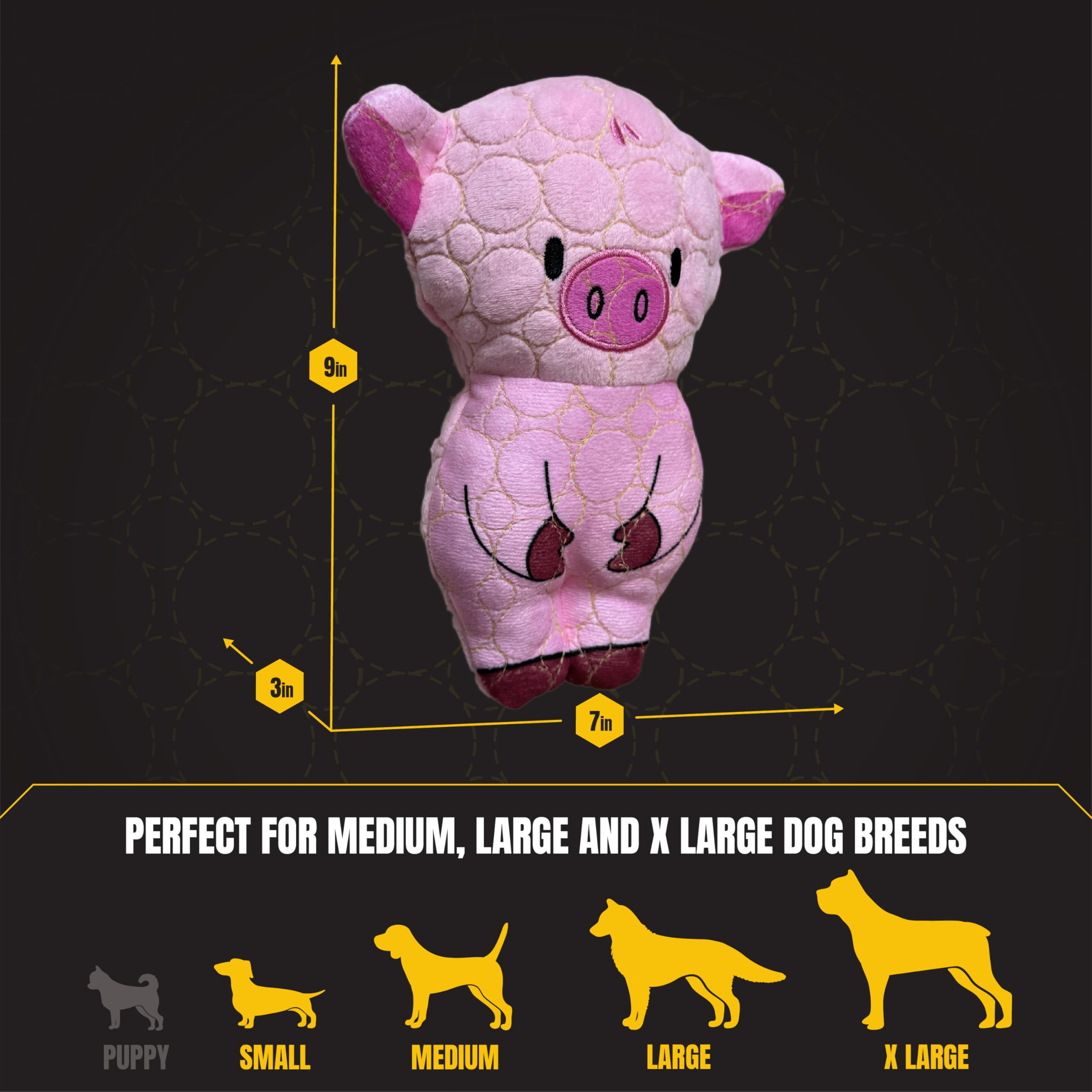Bite Force durable plush toy for large dogs.