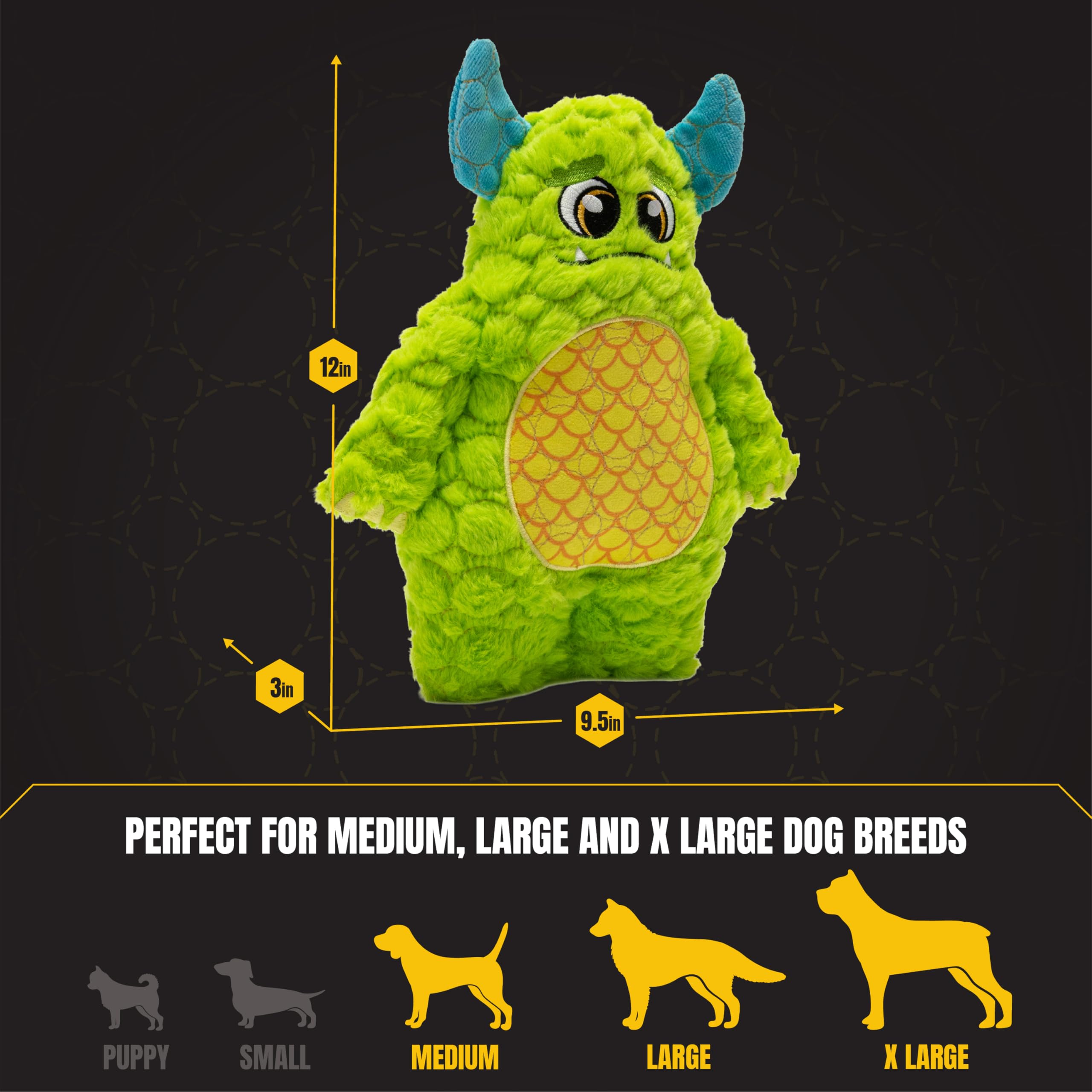 Bite Force monster toy for outdoor yard games and durable fetch sessions.