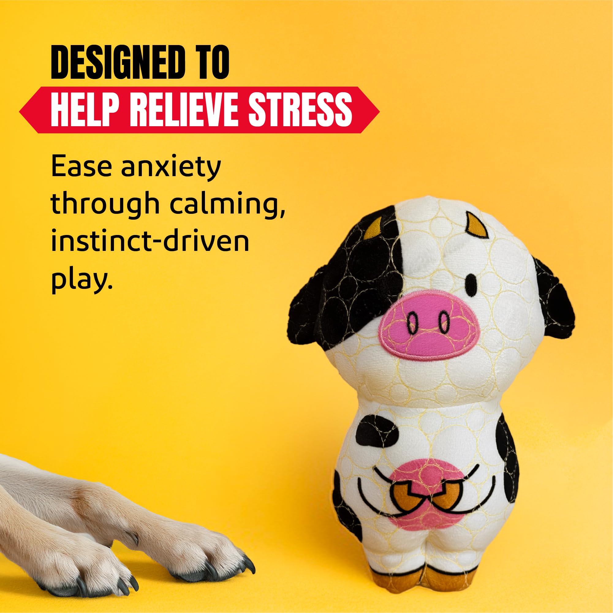 White and pink Bite Force plush toy ideal for cuddling