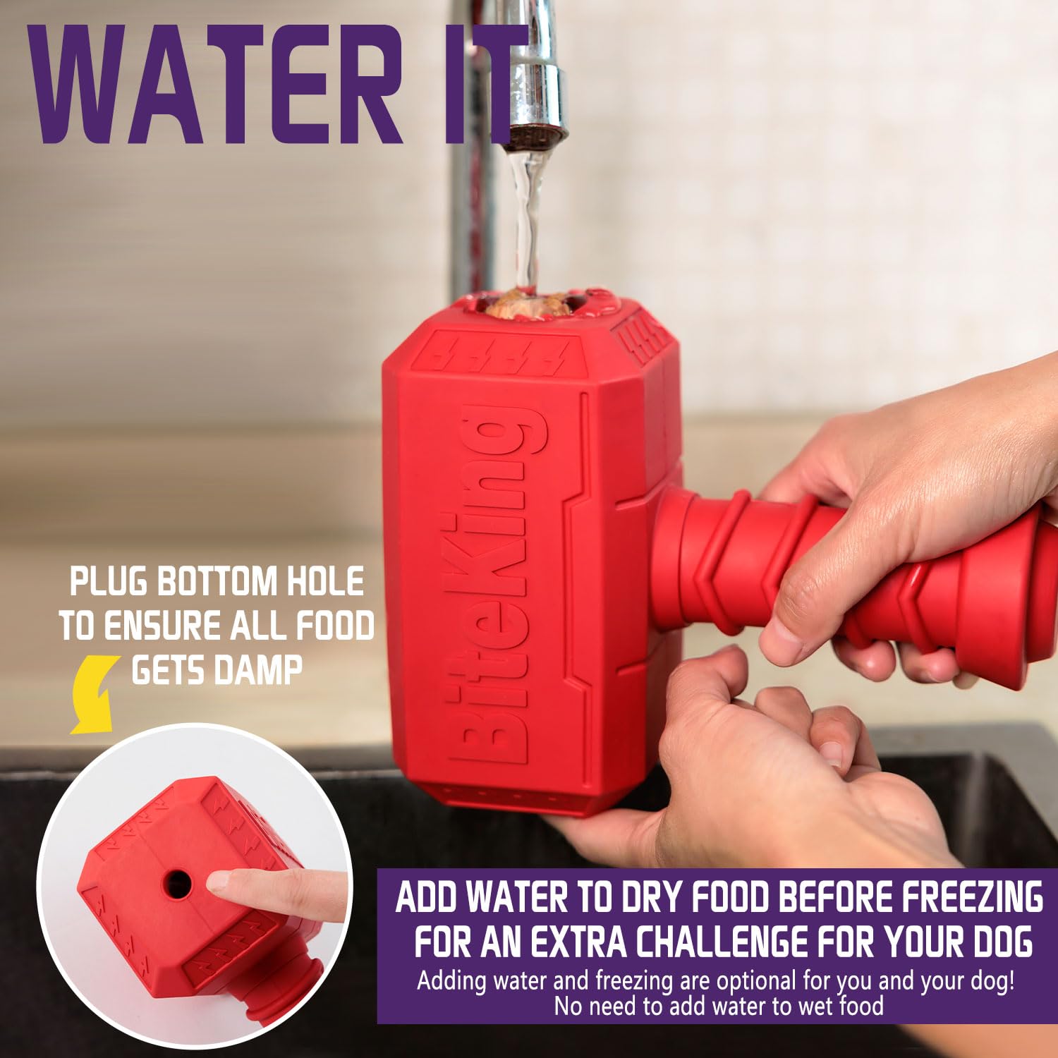 BiteKing toy is dishwasher safe for easy cleaning.