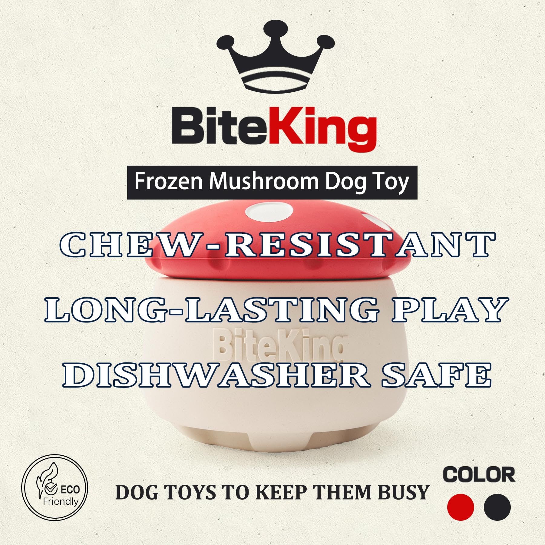 BiteKing freeze enrichment mold with frozen treats for puzzle play.
