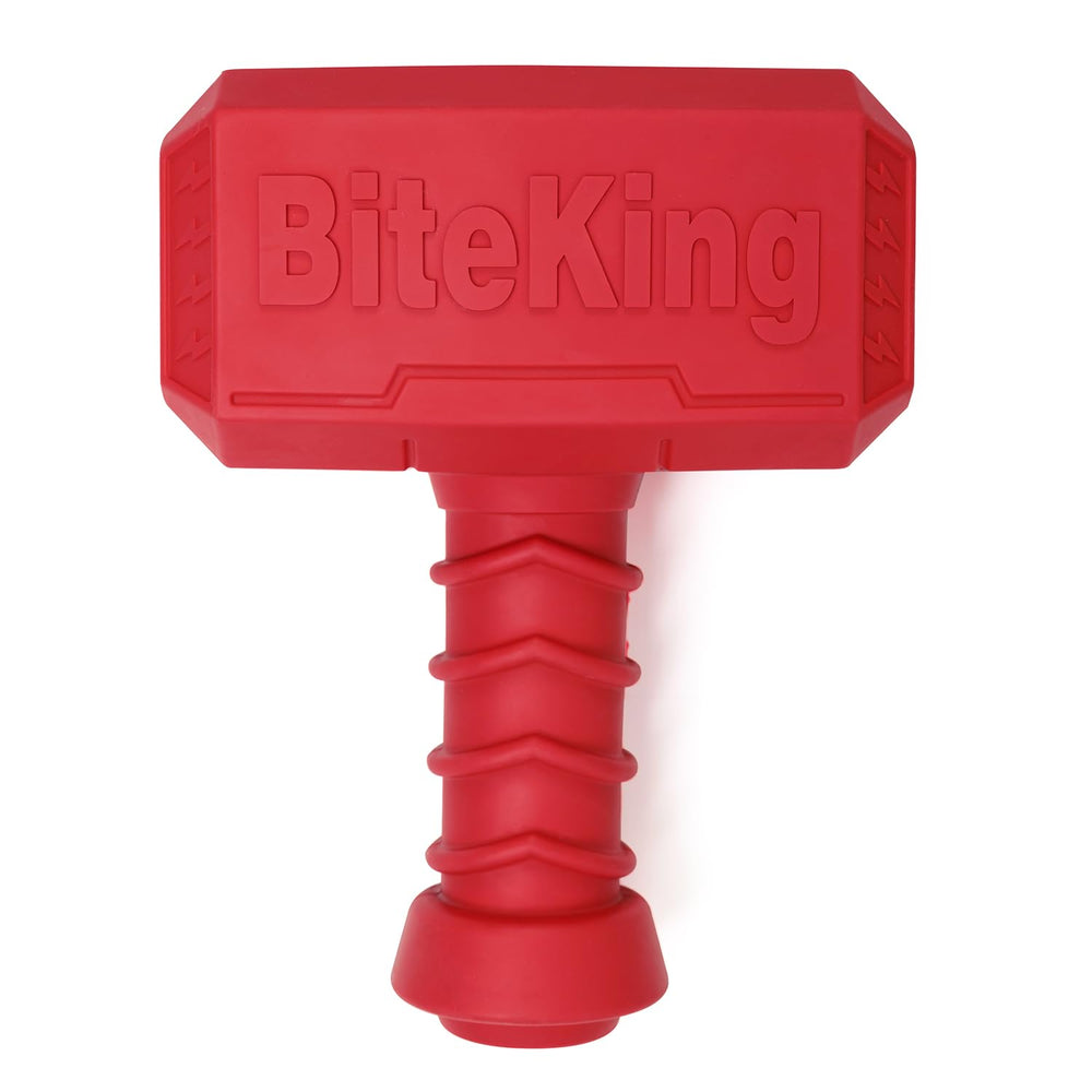 BiteKing Hammer Toy red outer view showing rugged chew surface.