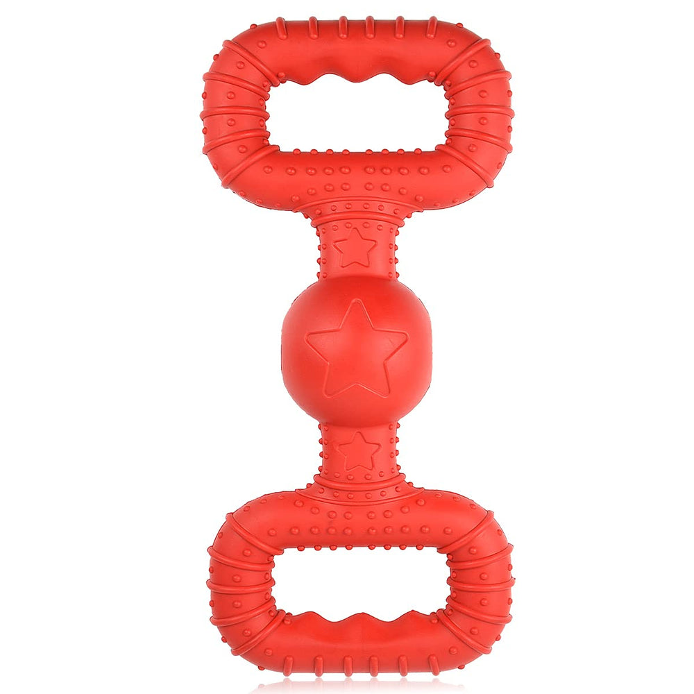 BiteKing natural rubber tug toy for large dogs, red, safe tugging sessions