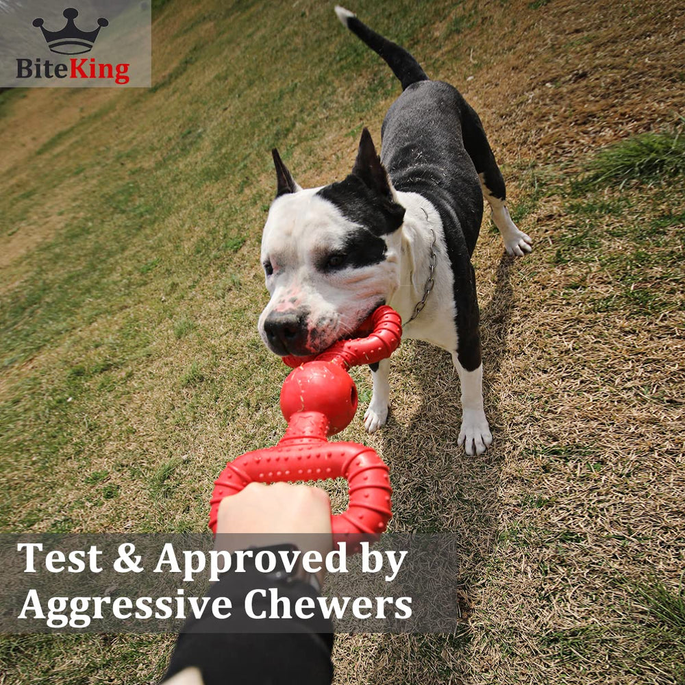 BiteKing puncture-resistant chew toy for large dogs, red and durable