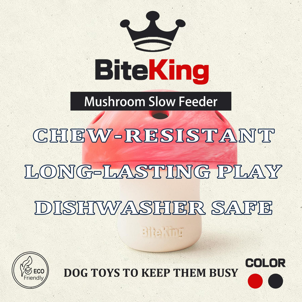 BiteKing slow-feeder treat dispensing toy keeps dogs engaged during meals.