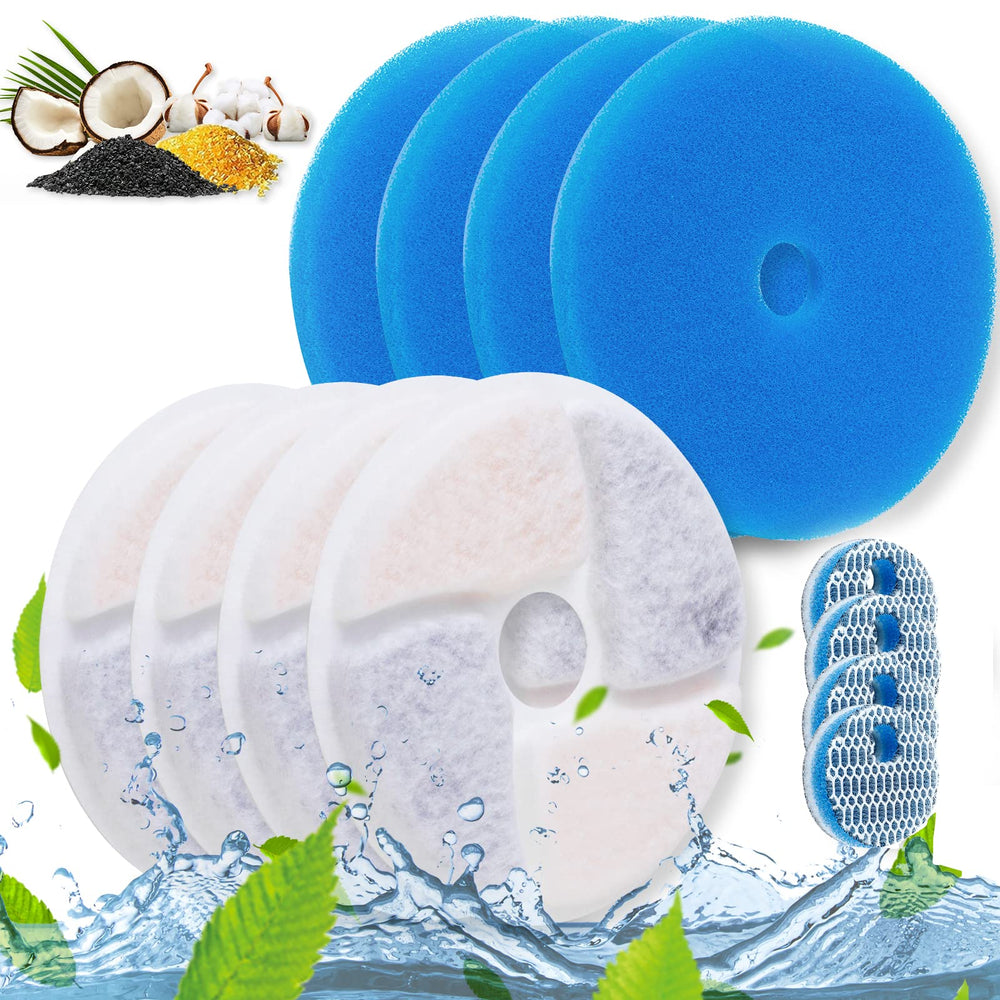 Biubiucat quadruple filtration system shown for pet fountain water purification
