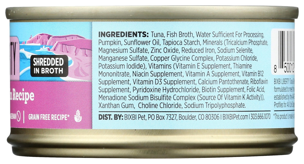BIXBI Liberty complete balanced cat food communicates 100% complete nutrition for adults.