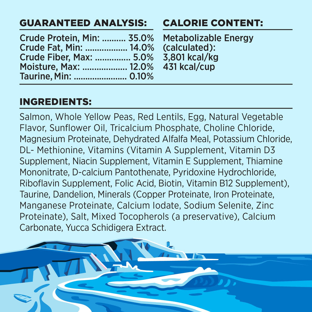 BIXBI Liberty salmon option emphasizing sustainable Atlantic salmon sourcing.
