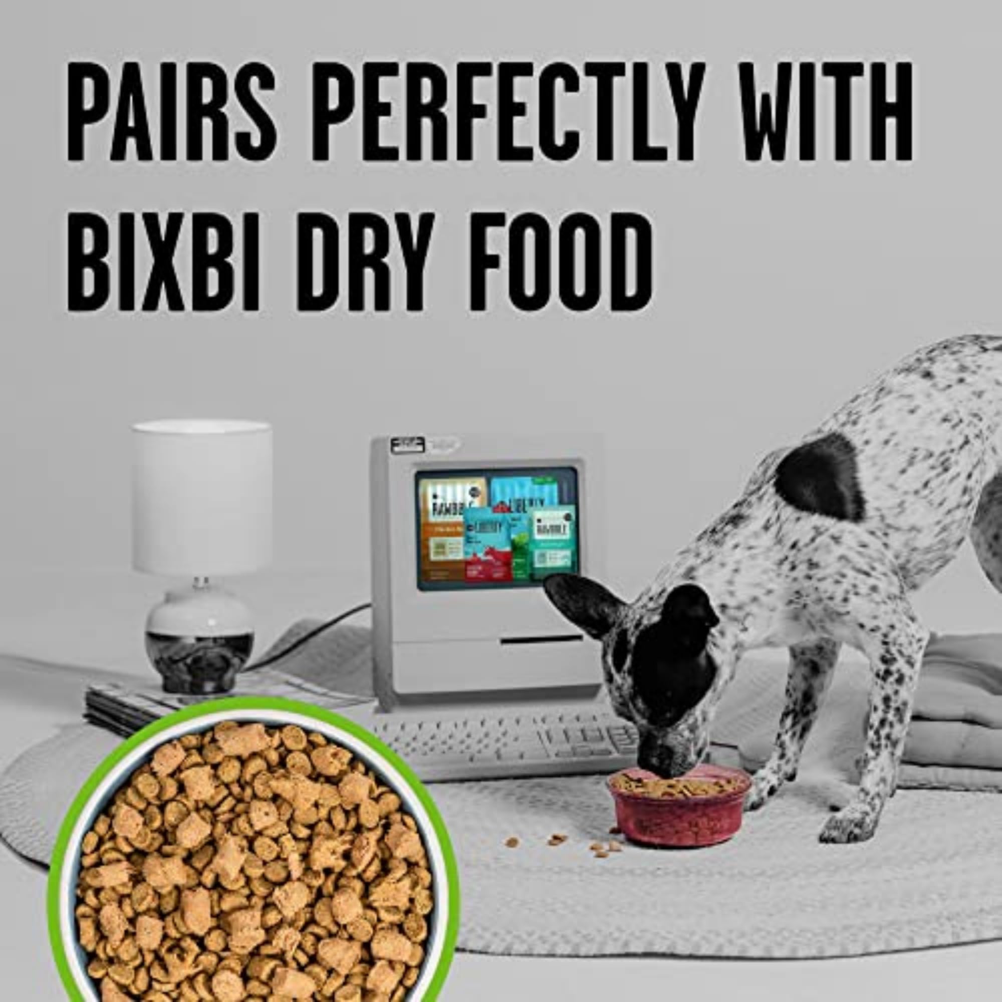BIXBI Liberty pork bowl serving showcases wholesome, meat-forward nutrition at mealtime.