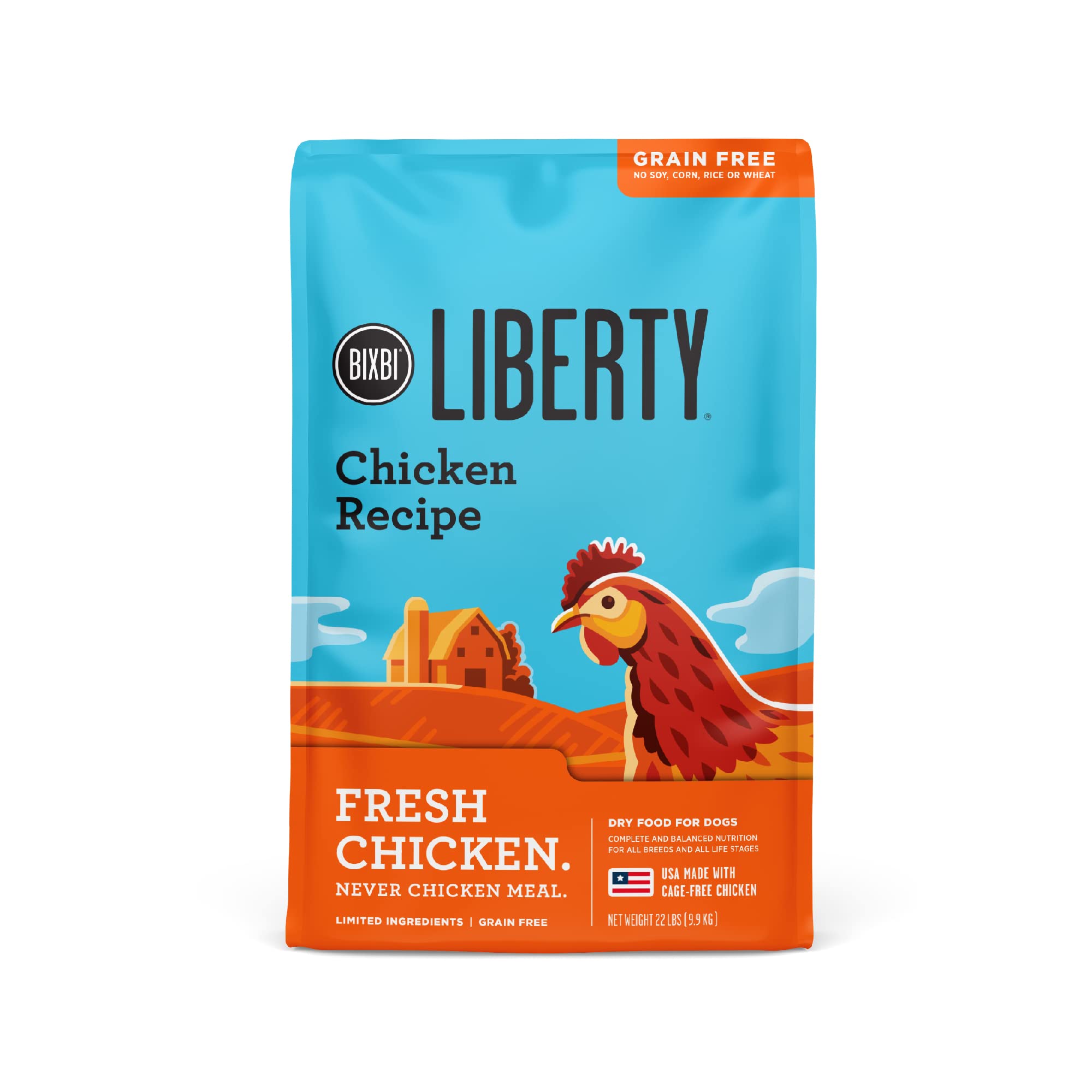 BIXBI Liberty chicken-ingredient close-up for digestibility and wholesome nutrition.