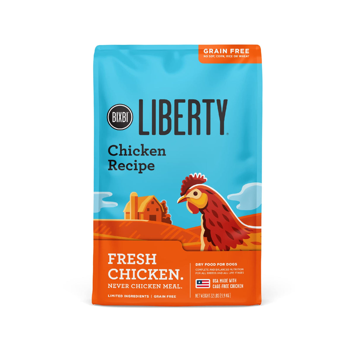 BIXBI Liberty chicken-ingredient close-up for digestibility and wholesome nutrition.
