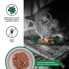 BIXBI Liberty minced chicken chunks in savory gravy for cats.