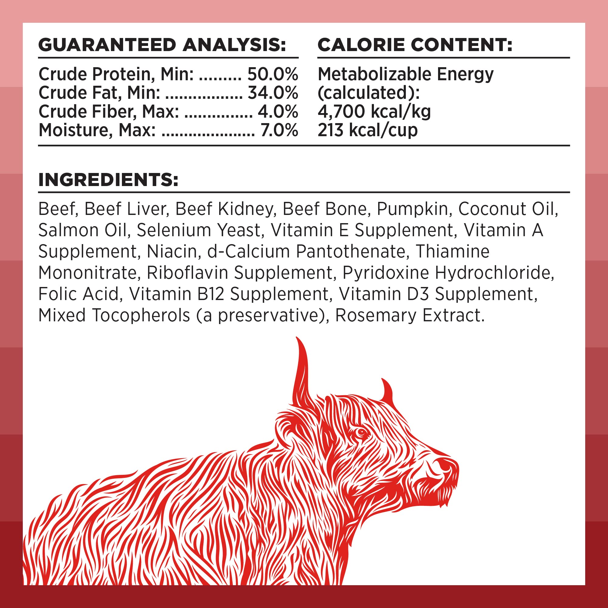 BIXBI Liberty packaging label for freeze-dried beef bag