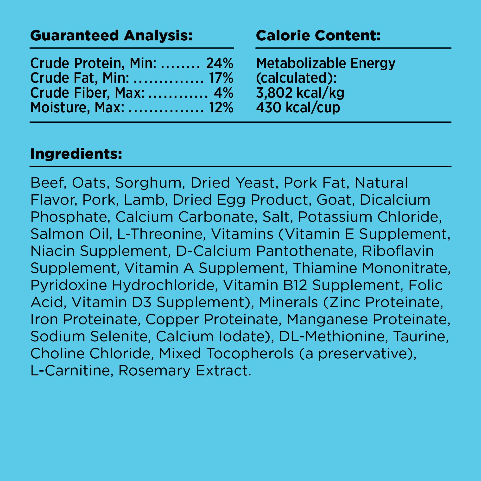 BIXBI Liberty protein-24-percent label highlights high-protein formula.