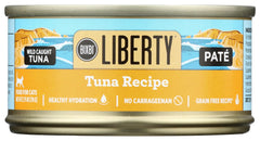 BIXBI Liberty tuna pate can front shows grain-free protein-rich wet cat food.