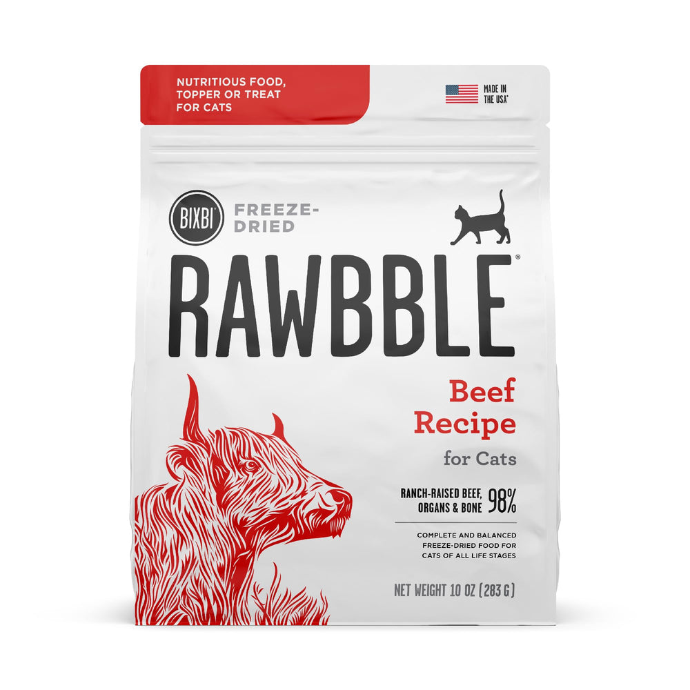 BIXBI Rawbble packaging and label highlight USA-made quality.