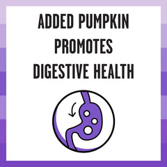 BIXBI Rawbble pumpkin ingredient signals fiber-friendly assistance.