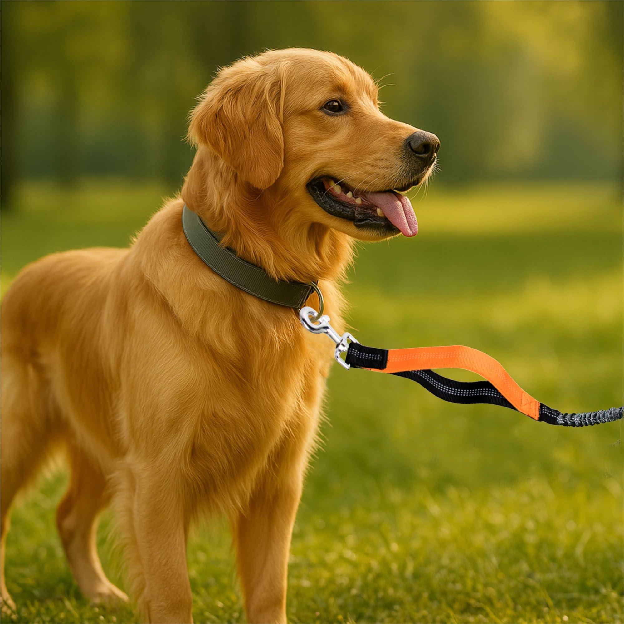 BJDQHKJ heavy-duty nylon leash with 360° hook for rugged outdoor use.
