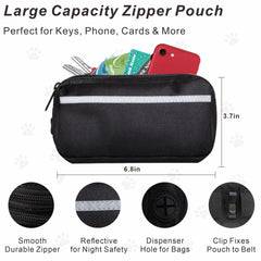 BJDQHKJ leash includes a zipper pouch for essentials during walks.