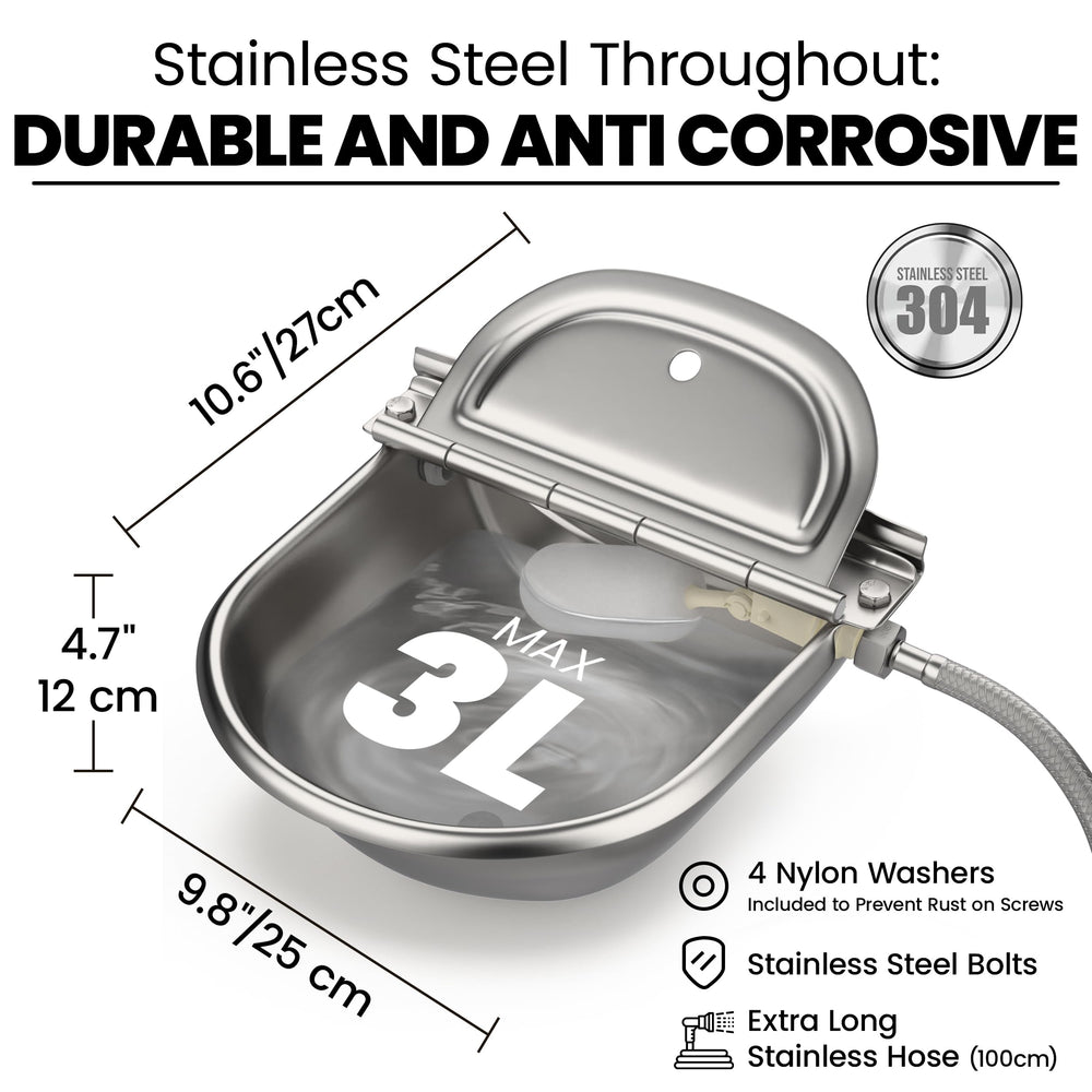 bkhdesign 304 stainless steel bowl close up highlights rust resistant durability