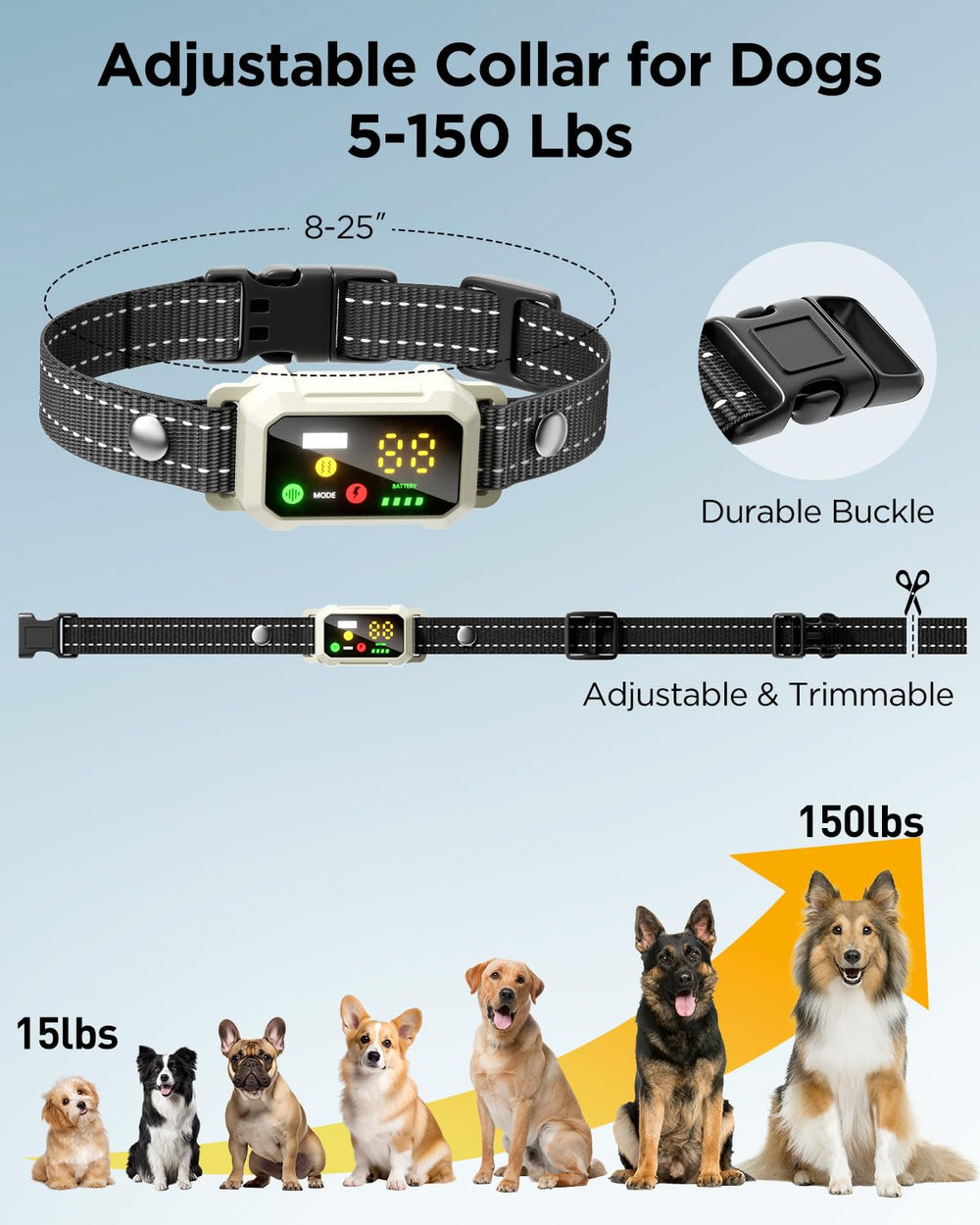 Blackdog IP67 waterproof collar designed for all weather conditions.