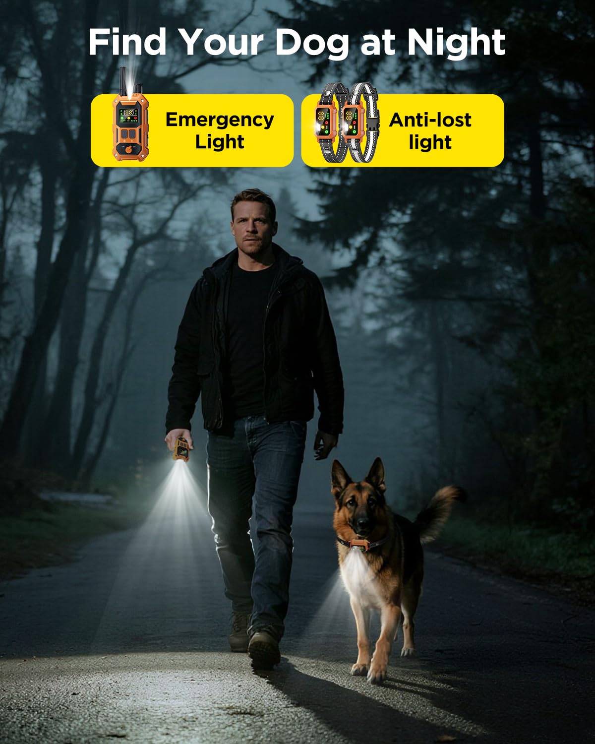 Blackdog LCD screen shows training modes at a glance.