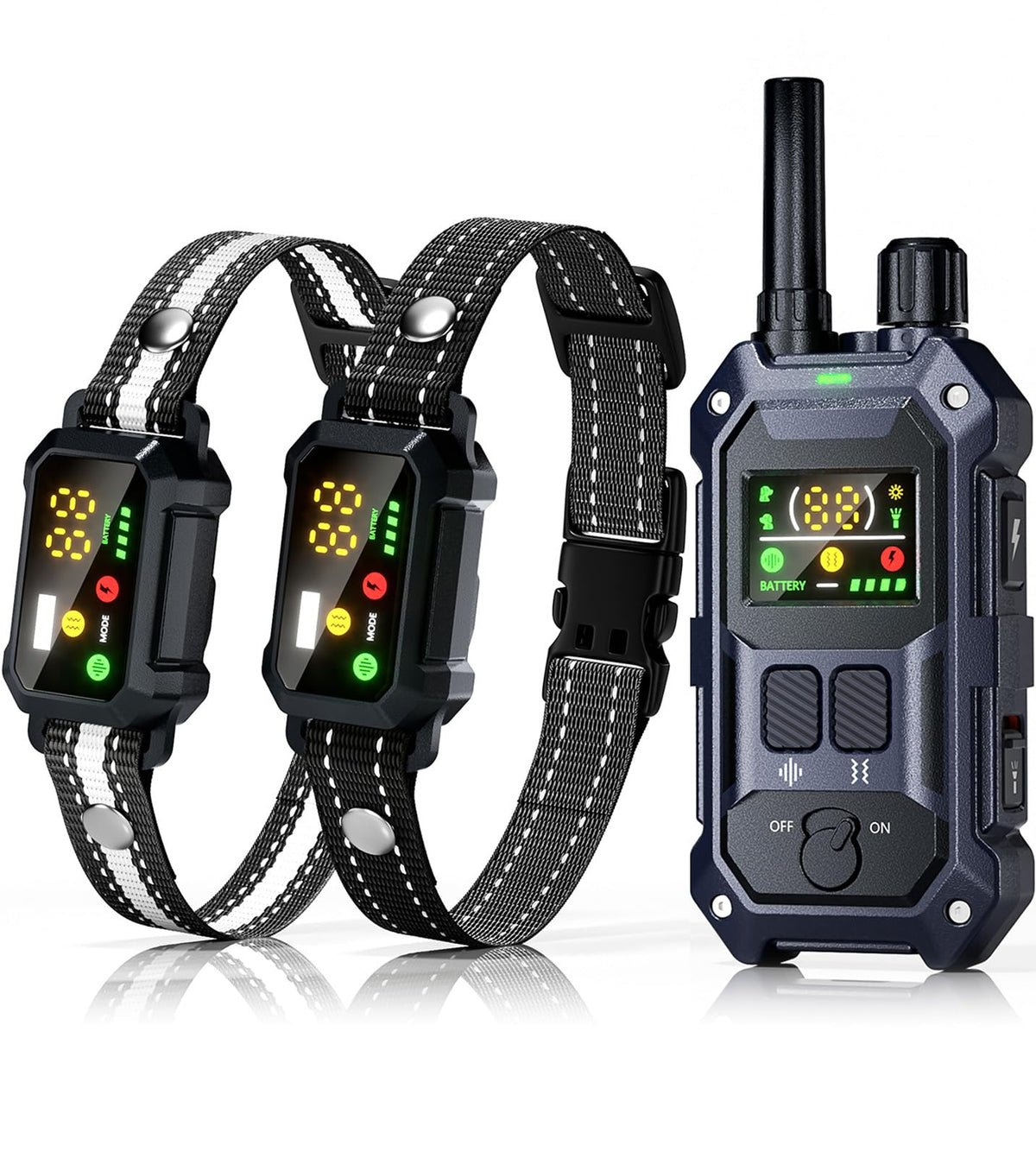 Blackdog military dog shock collar blue emphasizes rugged durability for outdoor use