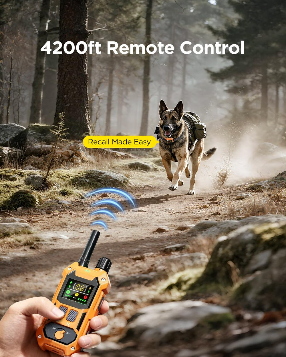 Blackdog safety button prevents accidental activation for secure training sessions.