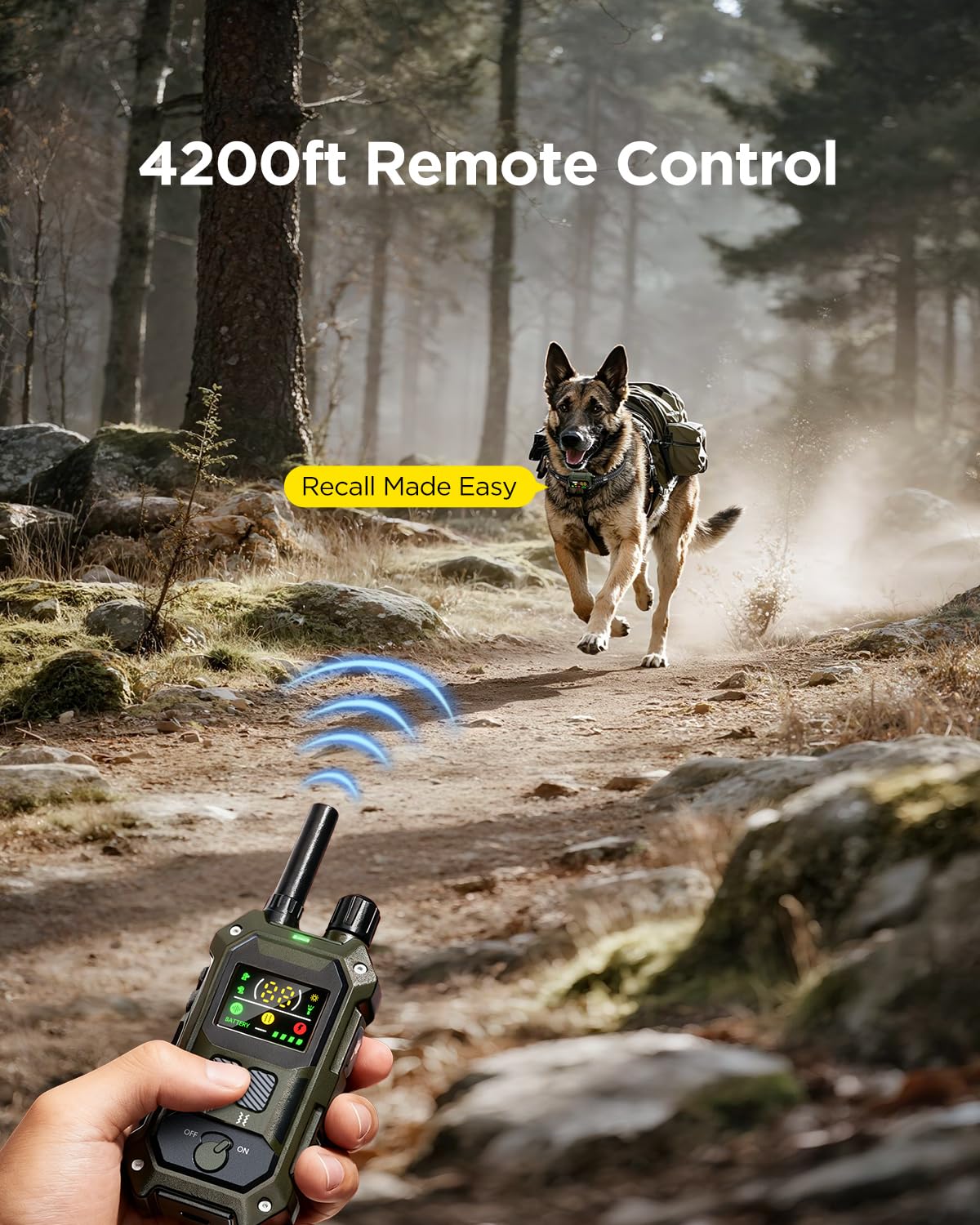 Blackdog IP67 waterproof design handles rain and mud during outdoor use.