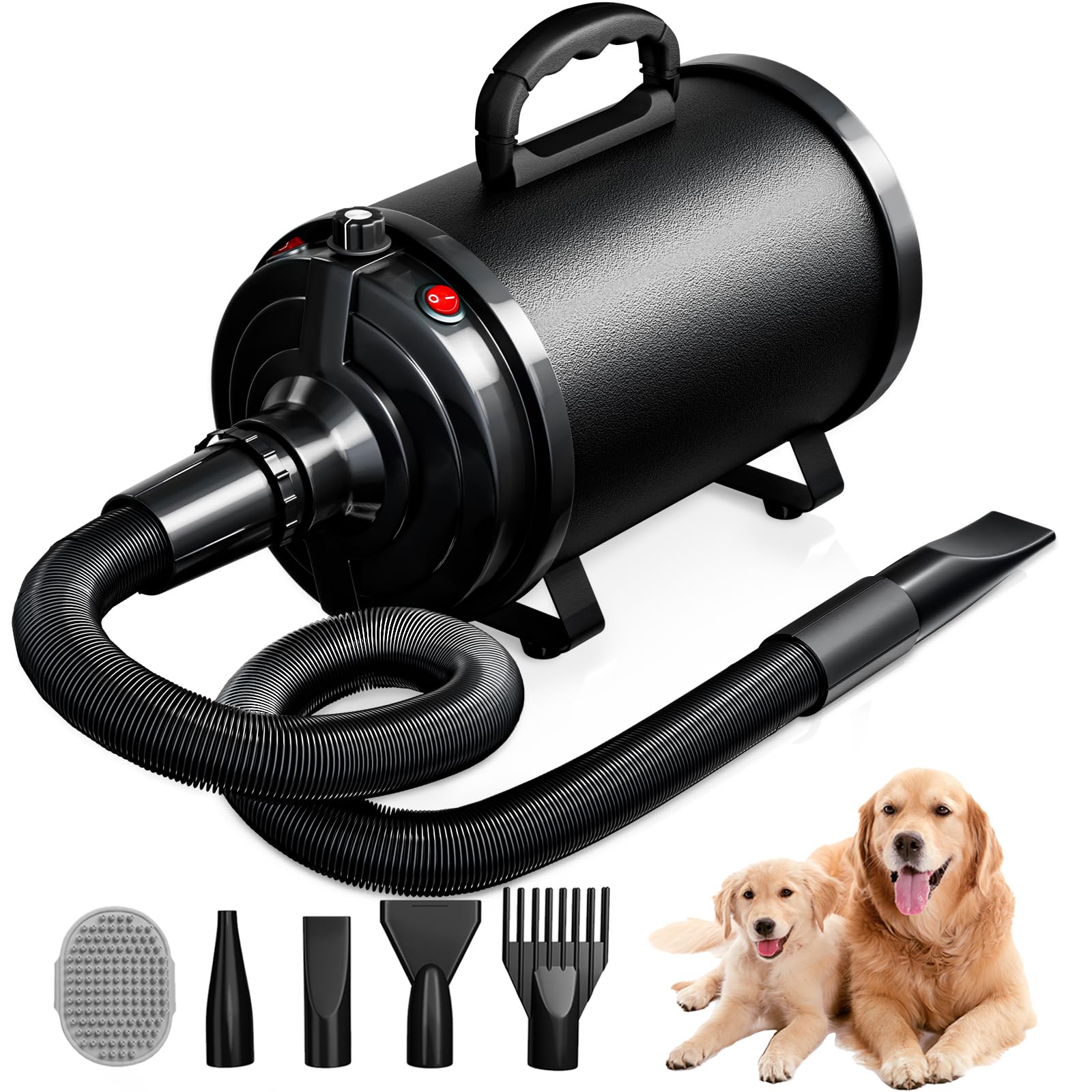 Blanlody dog dryer high velocity motor for powerful, quick grooming sessions.