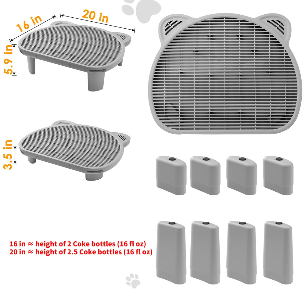 Blata durable plastic platform resists litter cling and odors for easy cleaning.