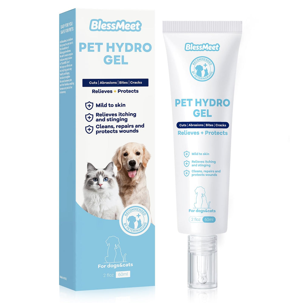 Blessmeet Pet Wound Hydro Gel bottle pour for precise, mess-free wound care.