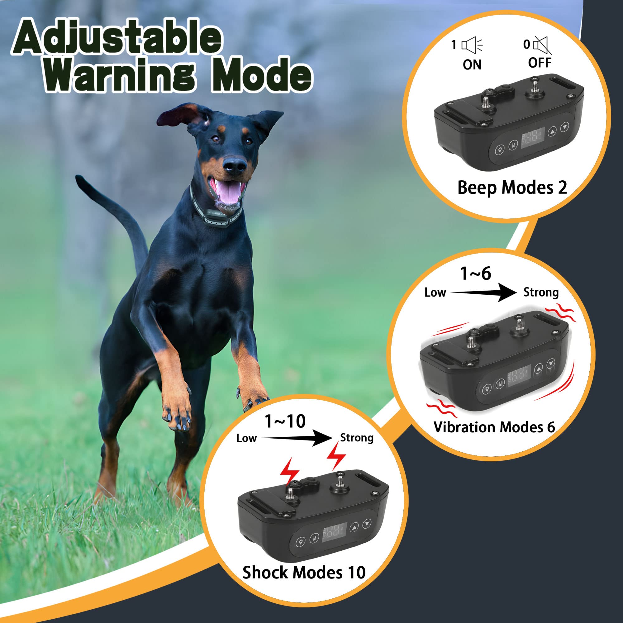 Blingbling Petsfun GPS fence showing dogs running within safe boundary