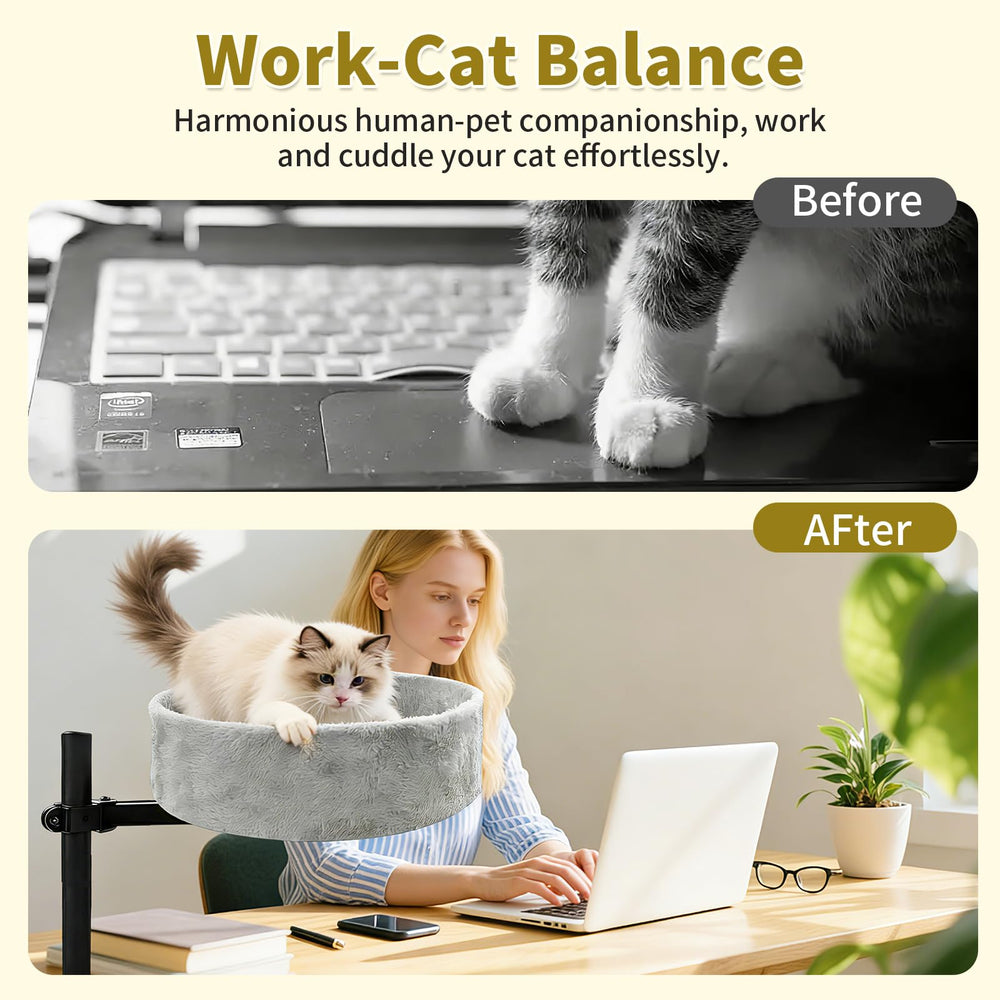 BlissBlaze cat desk bed height adjustment helps fit different desks and user heights