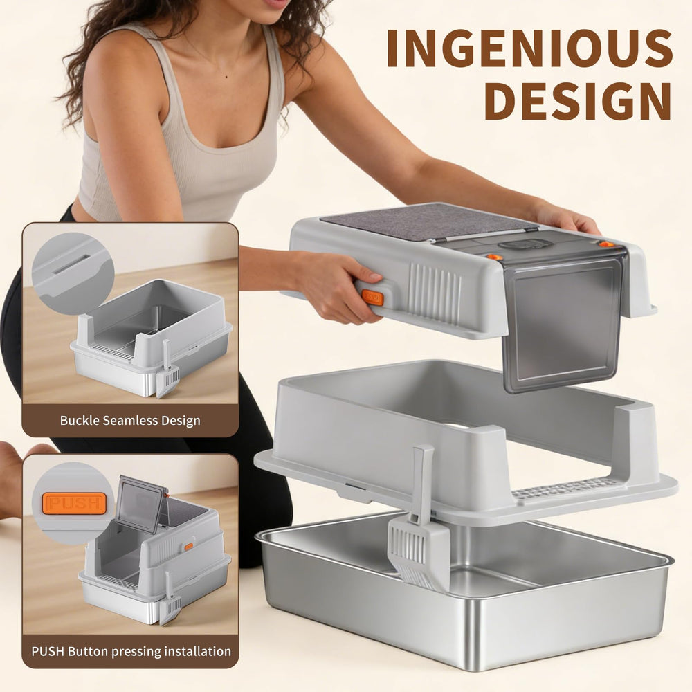 BlissBlaze XXXL sleek grey stainless steel design fits modern homes.