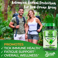 BLIVA Tick Immune Support bottle closeup highlighting clean vegan capsules.