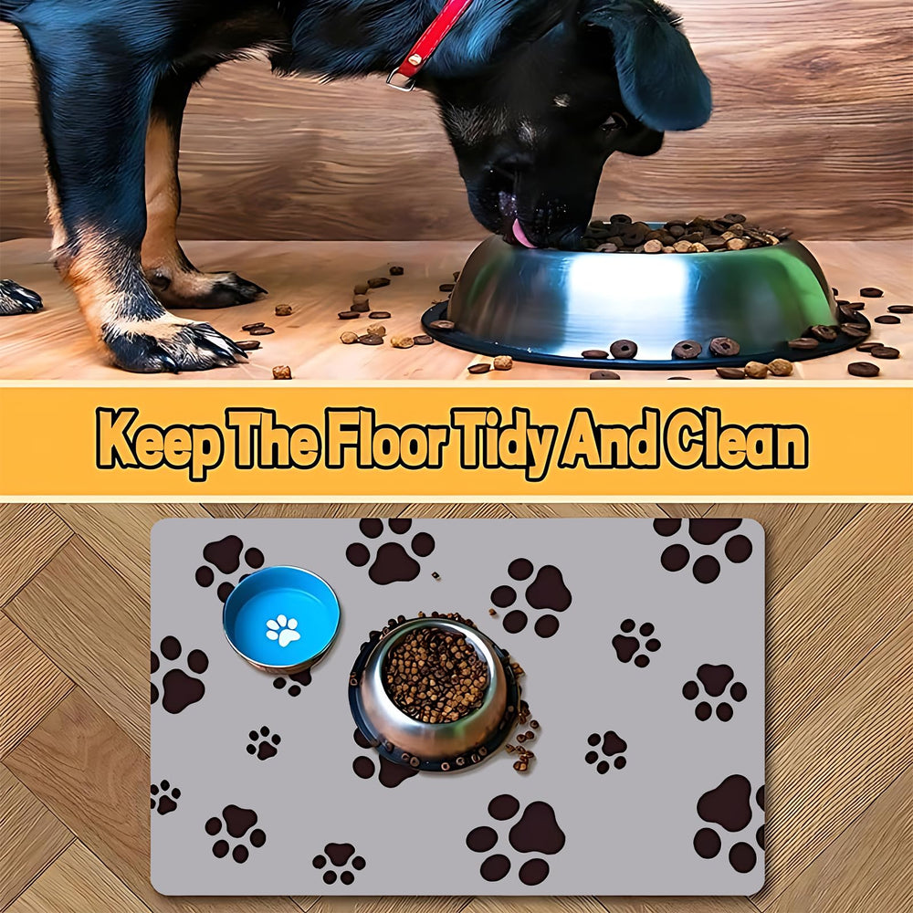 Blkjsgly mat with anti-slip bottom keeps bowls steady