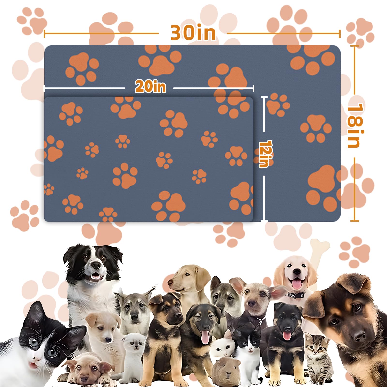 Blkjsgly pet feeding mat doubles as a bowl-drying surface.