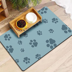 Blkjsgly pet feeding mat absorbent demonstrates quick spill absorption and floor protection