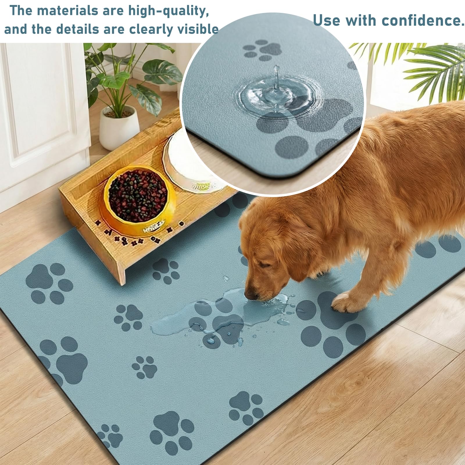 Blkjsgly easy-clean feeding mat is simple to wipe down