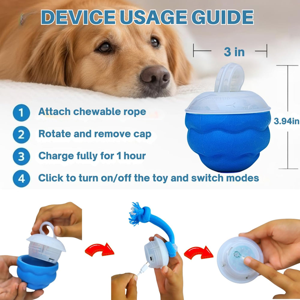 Bloompaw ball size 7.5 cm supports small to medium dogs during play.