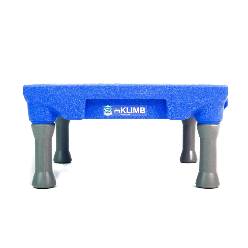Blue-9 KLIMB base with pawgrip surface for secure footing during indoor training.