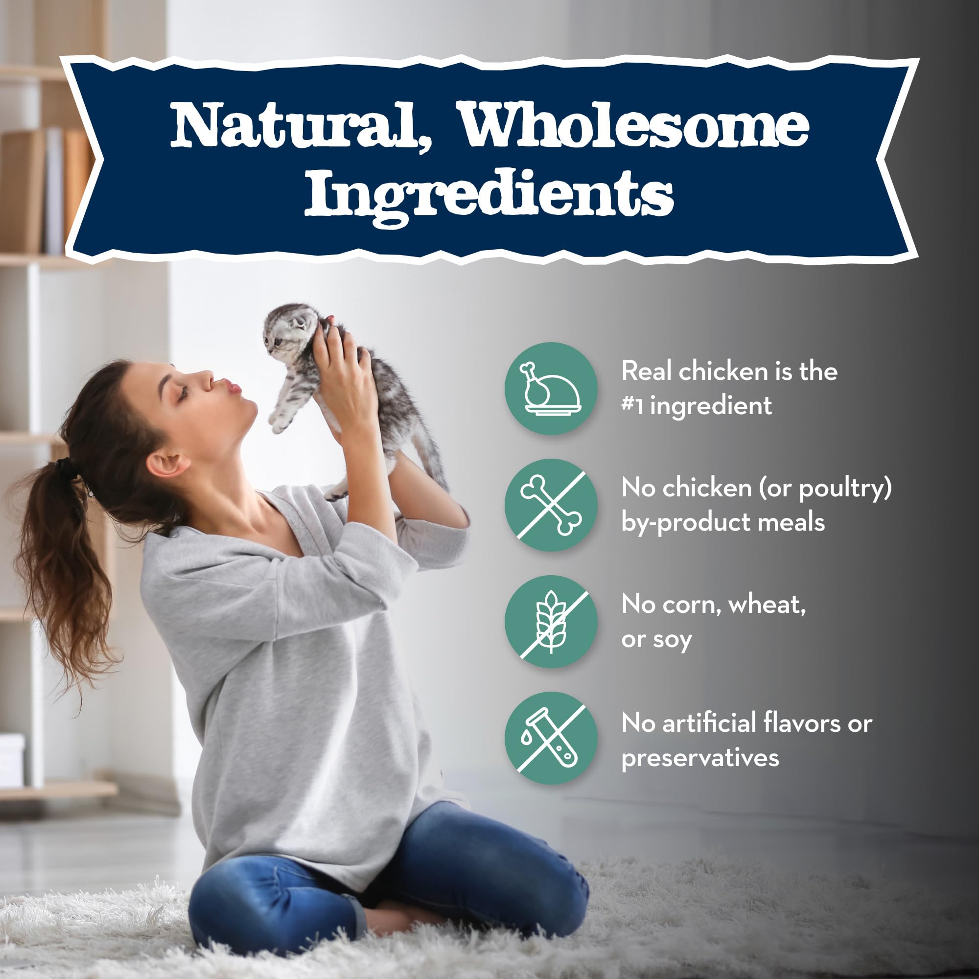 Blue Buffalo Baby Blue formula featuring DHA and ARA for cognitive and retinal support.
