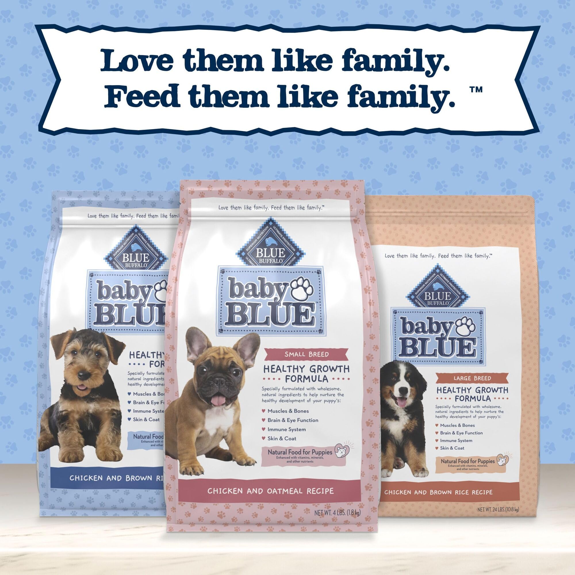 Serving suggestion image of Blue BLUE for daily puppy meals.